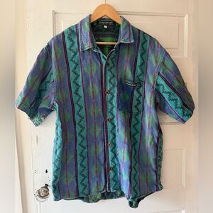 Vintage Scorpion Bay Geometric Patterned Shirt